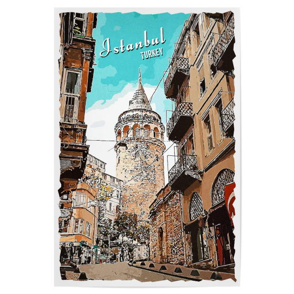 Poster "Istanbul Vintage Straße" artboxONE - Architektur,Städte / Istanbul