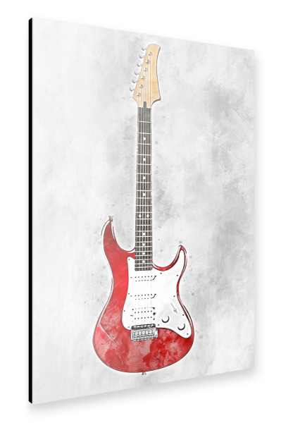 Alu-Dibond "Electric guitar 11 (matart)" 30x20 cm artboxONE