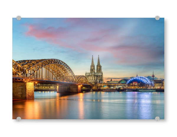 Acrylglasbild "Abendstimmung in Köln" artboxONE - Städte / Köln,Reise,Architektur