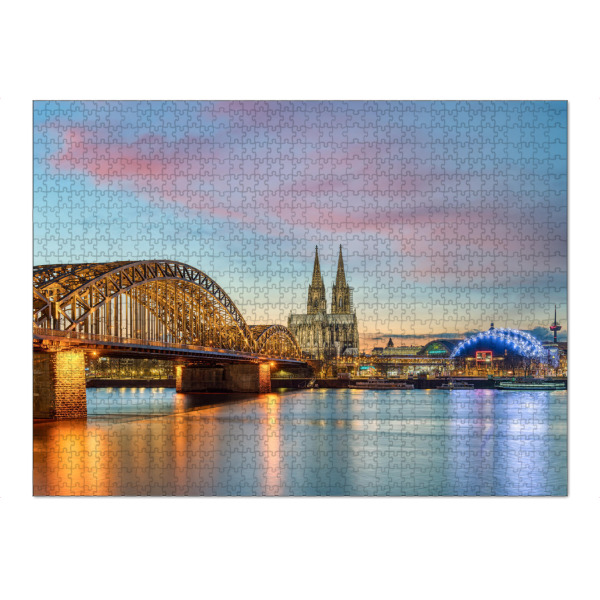 Puzzle Ravensburger "Abendstimmung in Köln" artboxONE - Städte / Köln,Reise,Architektur