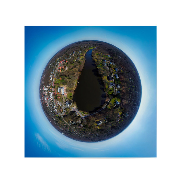 Poster 20x20 cm "Planet Mühlenteich Reinbek" artboxONE - Städte,Natur,Reise,Architektur,Reise / Länder