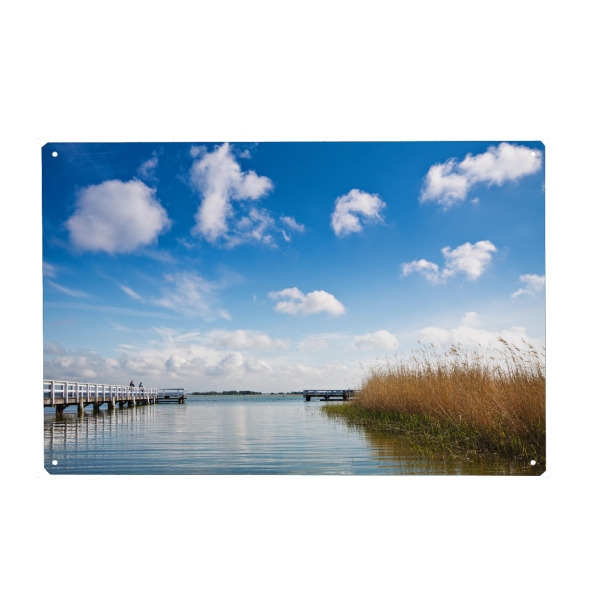 Metall Poster "Steg am Bodden" artboxONE - Natur,Reise,Architektur