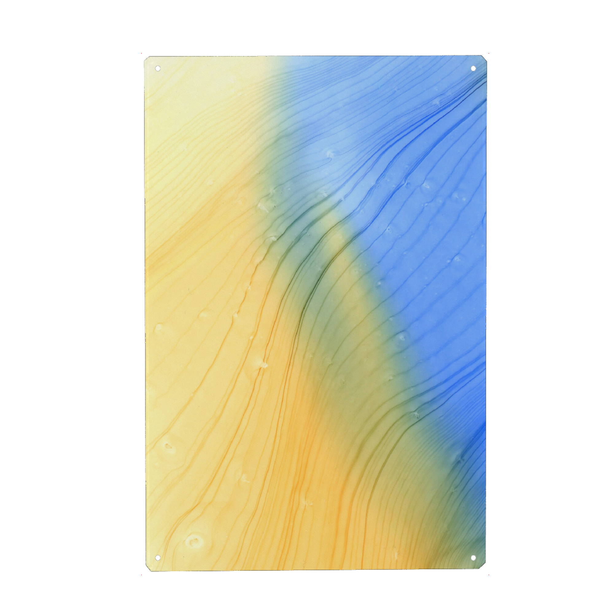 Holzbild "Light Gelb Blau" artboxONE - Abstrakt