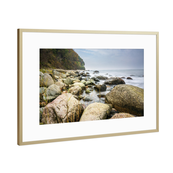Poster mit Rahmen Gold "Rügen im Herbst" artboxONE - Natur,Reise,Reise / Strand und Meer