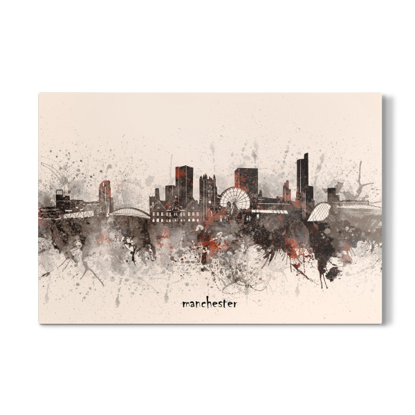 Galerie-Print "Manchester skyline artistic beige" 30x20 cm artboxONE