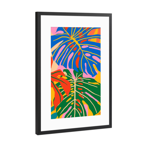 Poster mit Rahmen Schwarz (Metallic) "She Always Wears Neutrals" artboxONE - Natur