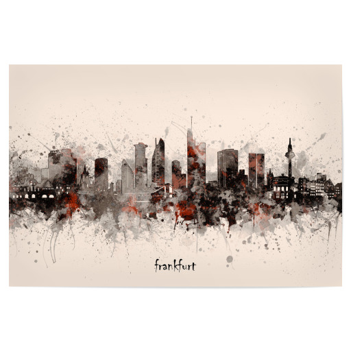 Frankfurt skyline artistic beige