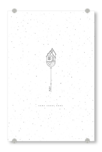 Acrylglasbild "House key graphic" artboxONE - Architektur,Streetart