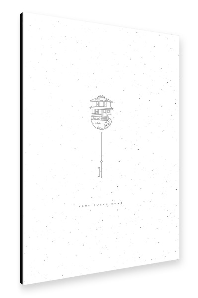 Alu-Dibond "Modern graphic house key" 30x20 cm artboxONE