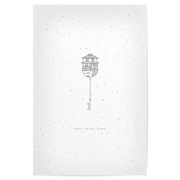 Poster 30x20 cm "Modern graphic house key" artboxONE - Streetart