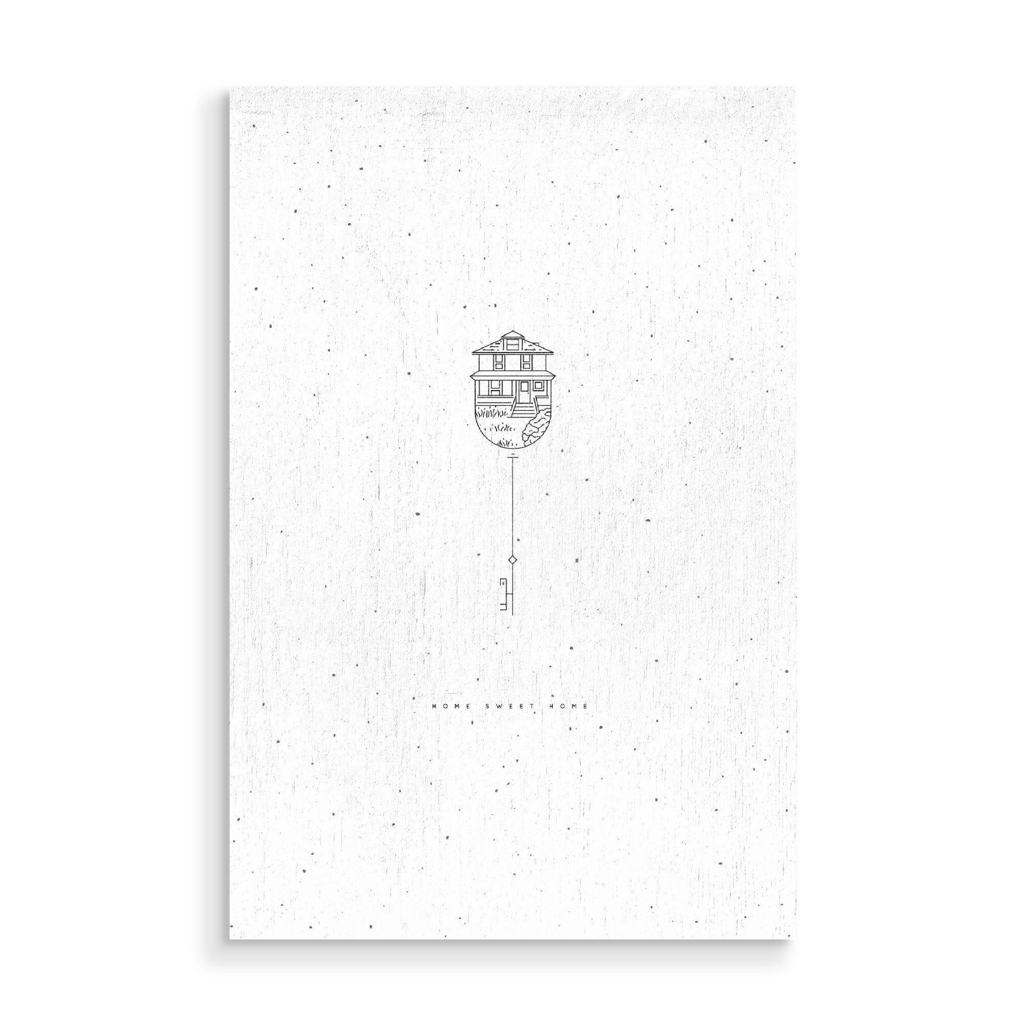 Holzbild "Modern graphic house key" artboxONE - Streetart