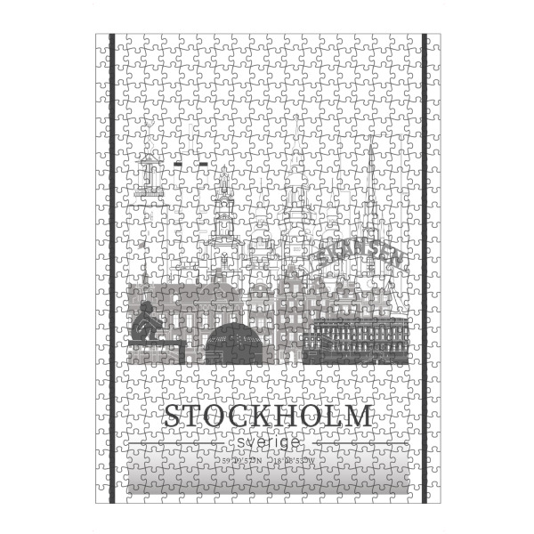 artboxONE Puzzle "Stockholm skyline line art" artboxONE - Städte,Reise,Architektur,Städte / Stockholm,Kartografie