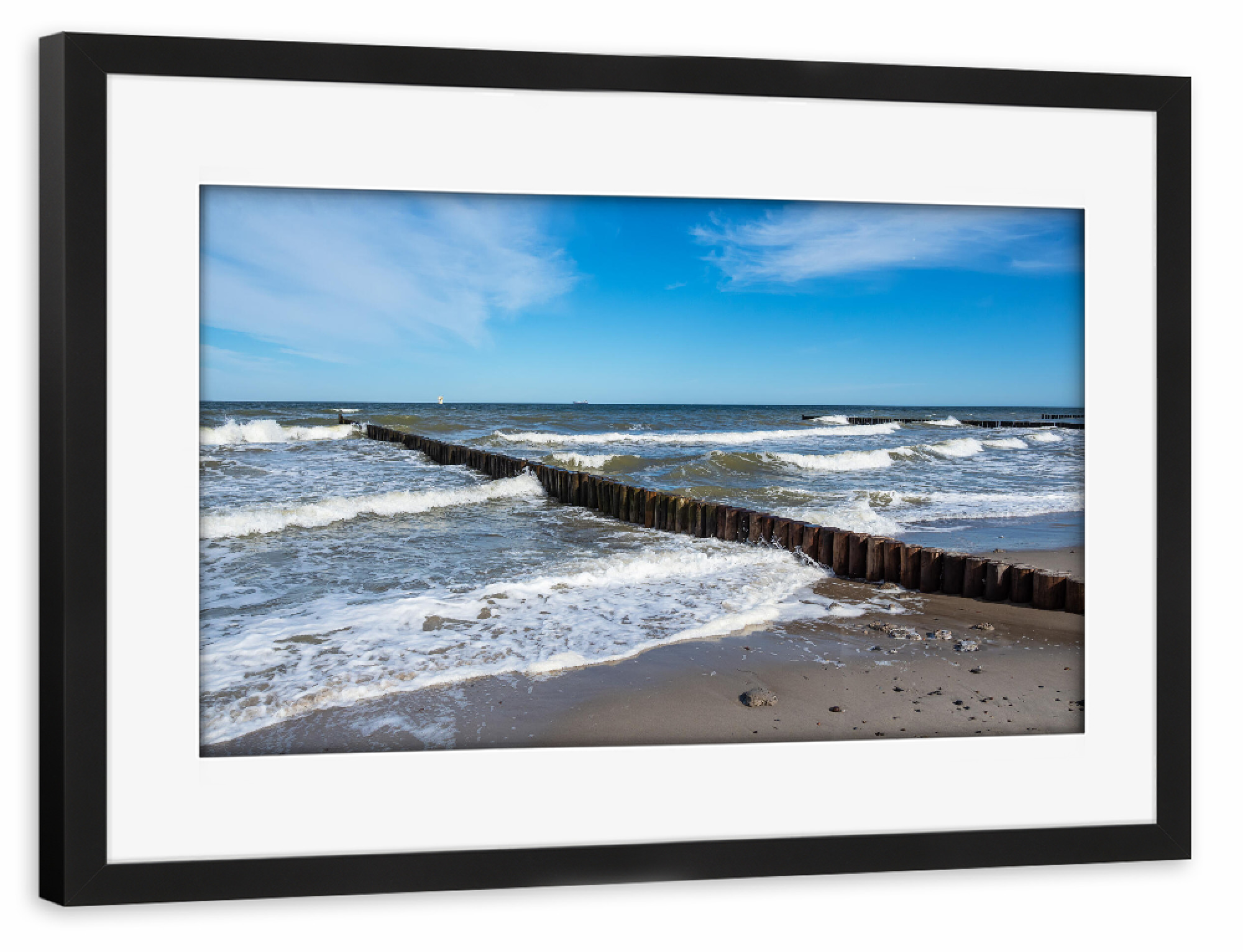Poster mit Rahmen schwarz "Ostseeküste bei Nienhagen" artboxONE - Natur,Reise,Reise / Strand und Meer