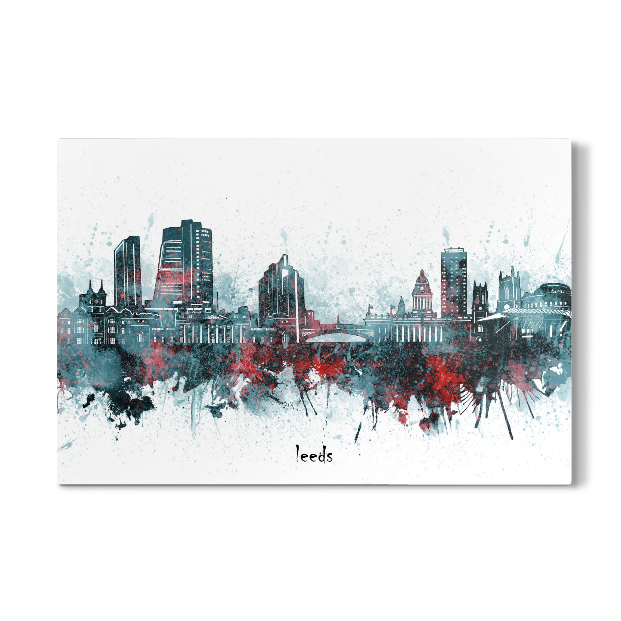 Galerie-Print "Leeds skyline artistic grey" 75x50 cm artboxONE