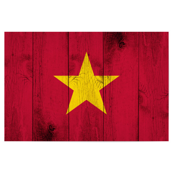 Poster 30x20 cm "Vietnam Vintage Flag" artboxONE - Reise,Reise / Asien - Flagge,Vintage,Grunge,Fahne,Flag,Vietnam,Vietnamese,Vietnamesische,Asien,Asia