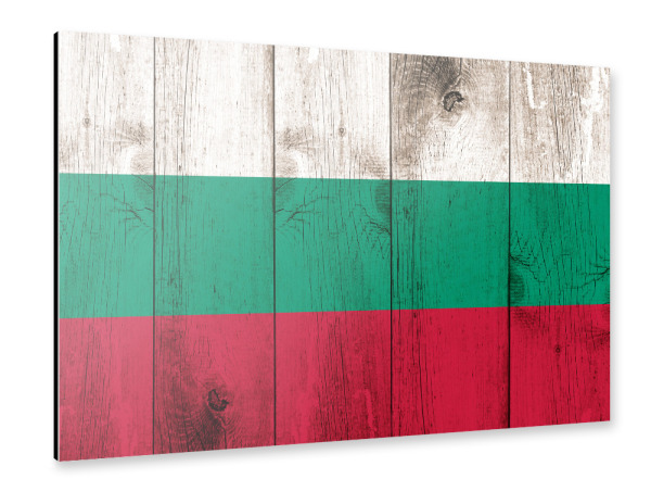 Alu-Dibond "Bulgarian Vintage flag" 30x20 cm artboxONE