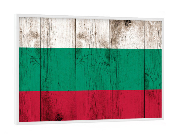 Poster mit weißem Rahmen "Bulgarian Vintage flag" artboxONE - Reise,Abstrakt