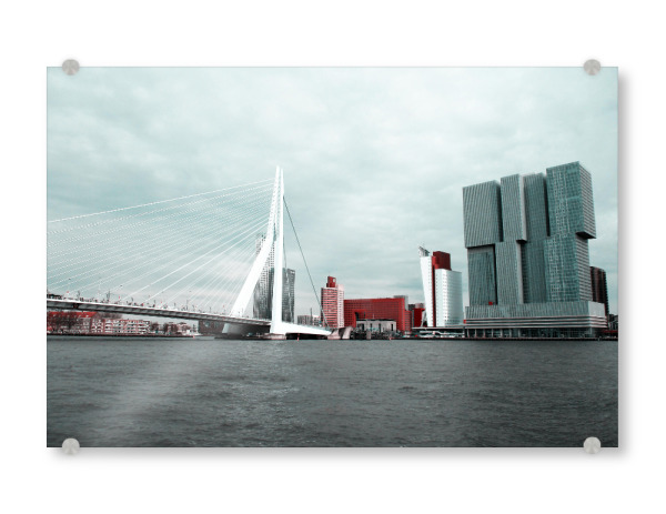 Acrylglasbild "Rotterdam Erasmus Bridge" artboxONE - Städte,Reise,Reise / Länder