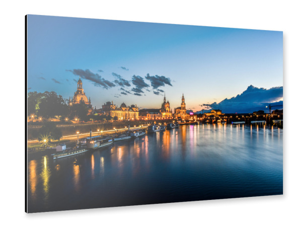 Alu-Dibond "Sommerabend in Dresden" 30x20 cm artboxONE