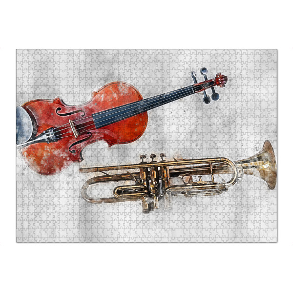 Puzzle Ravensburger "Violin and Trumpet (matart)" artboxONE - Musik