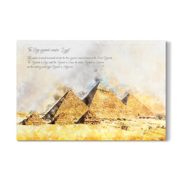 Galerie-Print "Pyramiden, Gizeh Aquarell" 30x20 cm artboxONE