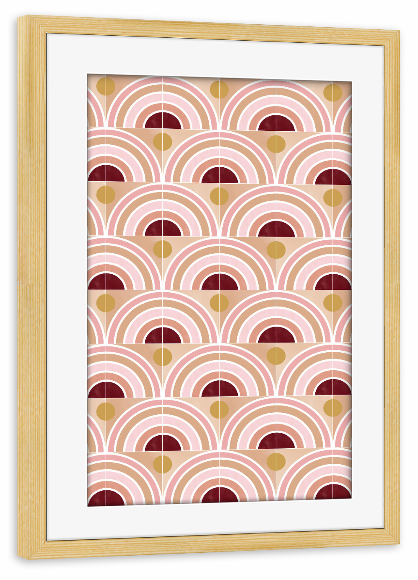 Poster mit Rahmen kiefer "RainbowTiles" artboxONE - Abstrakt,Geometrie