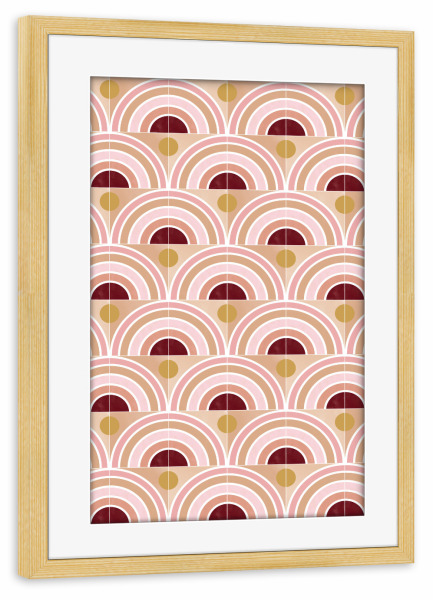 Poster mit Rahmen kiefer "RainbowTiles" artboxONE - Abstrakt,Geometrie
