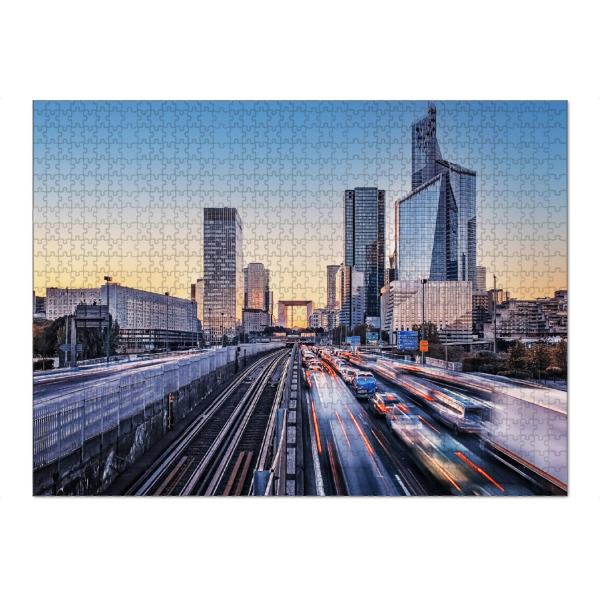 Puzzle Ravensburger "La Defense at sunset" artboxONE - Städte,Reise,Architektur,Städte / Paris,Reise / Länder