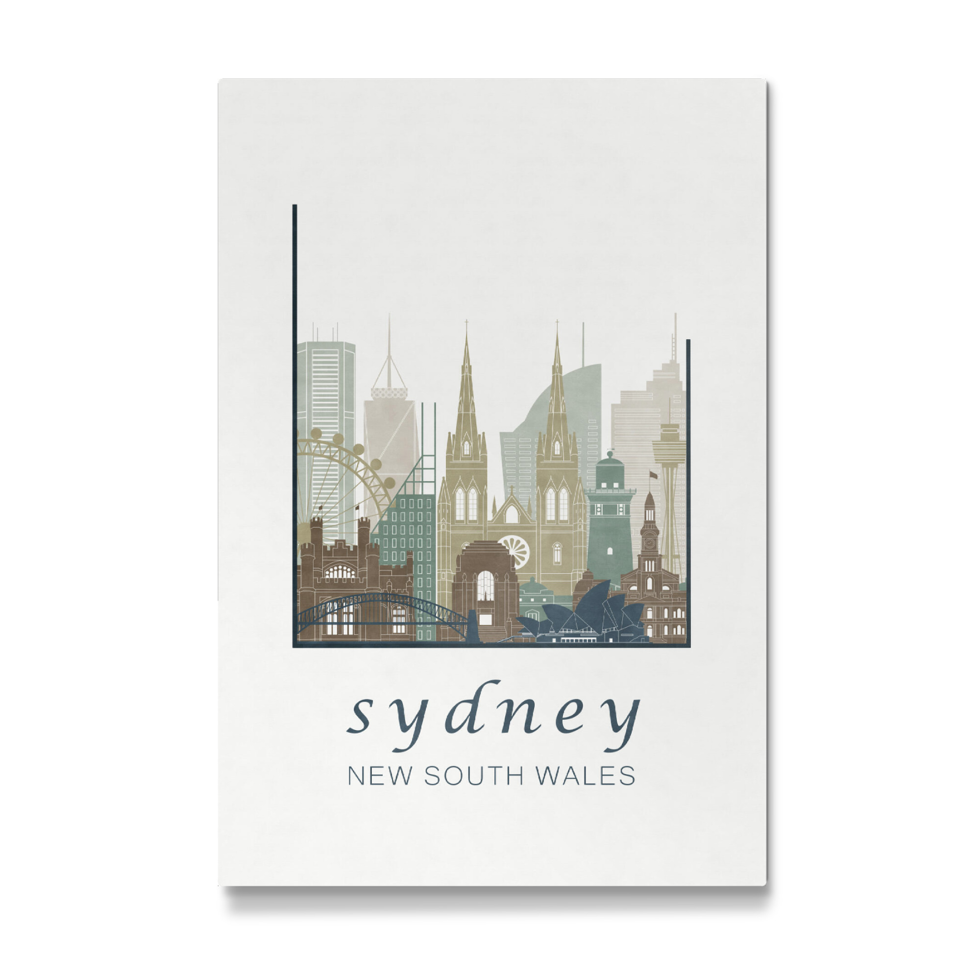 Galerie-Print "Sydney skyline light blue" 30x20 cm artboxONE