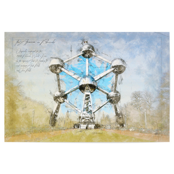 Poster 30x20 cm "Atomium, Brussels" artboxONE - Städte,Architektur