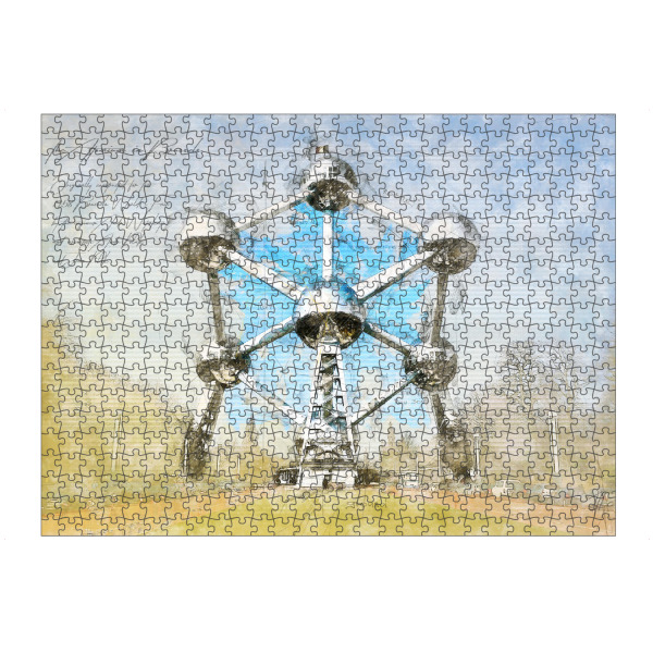Puzzle Ravensburger "Atomium, Brussels" artboxONE - Städte,Architektur