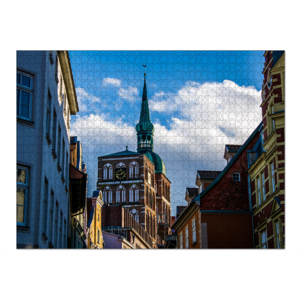 Puzzle Ravensburger "Rathaus von Stralsund" artboxONE - Städte,Architektur,Reise / Strand und Meer,Streetart