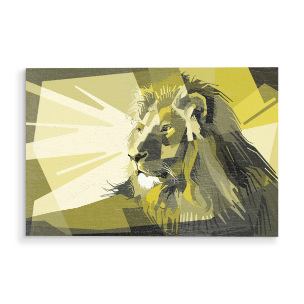 Holzbild "Löwe Art" artboxONE - Tiere,Abstrakt,Reise / Afrika - Löwe,Afrika,Großkatze,Raubkatze,König,Pop,Art,Cat,Lion,Abstract,Abstrakt,Tier,Animal