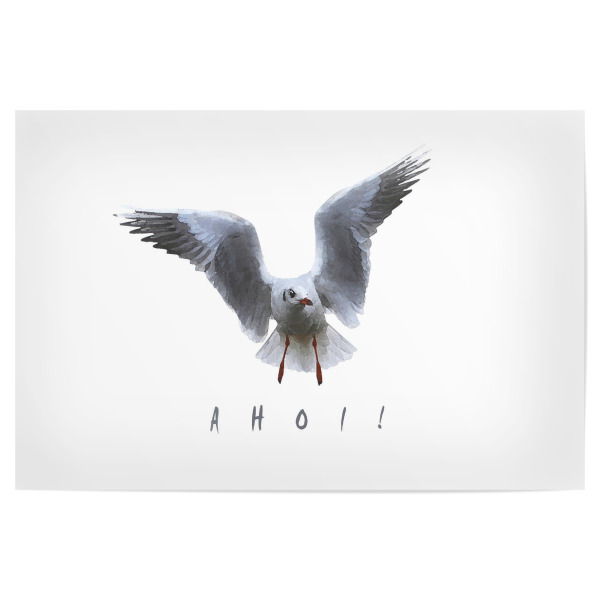 Poster "Ahoi!" artboxONE - Typografie,Natur,Reise / Strand und Meer