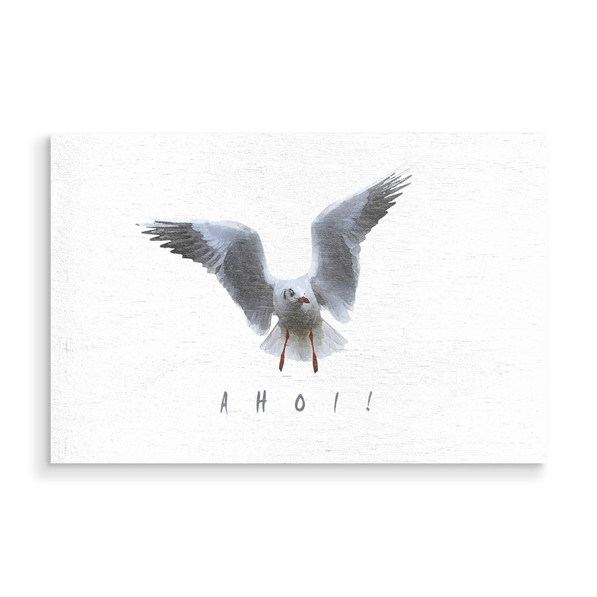 Holzbild "Ahoi!" artboxONE - Typografie,Natur,Reise / Strand und Meer