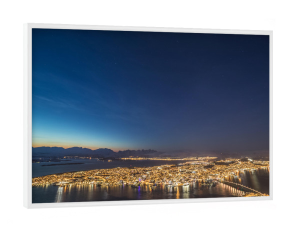 Poster mit weißem Rahmen "Tromso Blue Hour" artboxONE - Städte