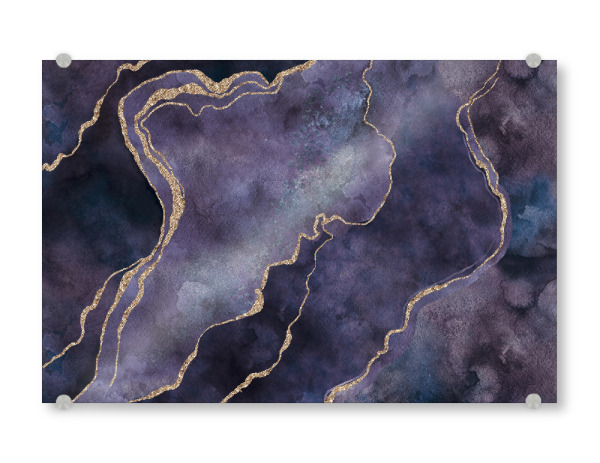 Acrylglasbild "Purple Gemstone Glamour Mineral" artboxONE - Abstrakt,Marmor