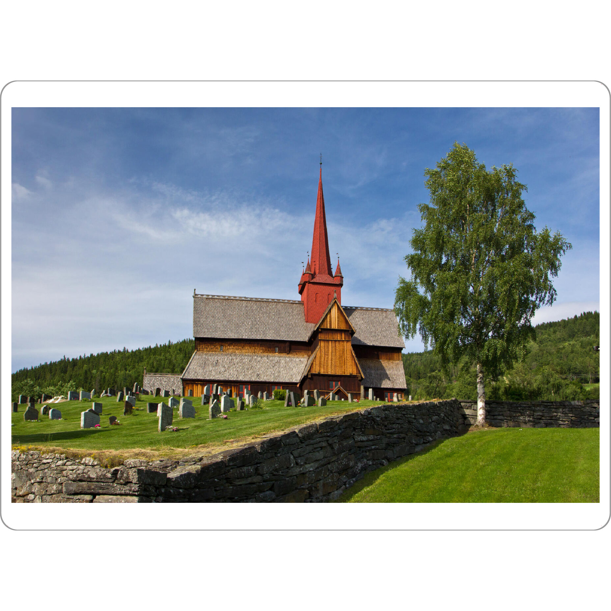 Tischset "Stabkirche in Ringebu" artboxONE - Natur,Reise,Architektur,Reise / Länder