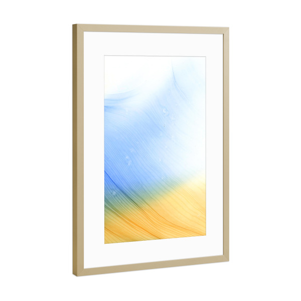 Poster mit Rahmen Gold "The day and the light" artboxONE - Abstrakt