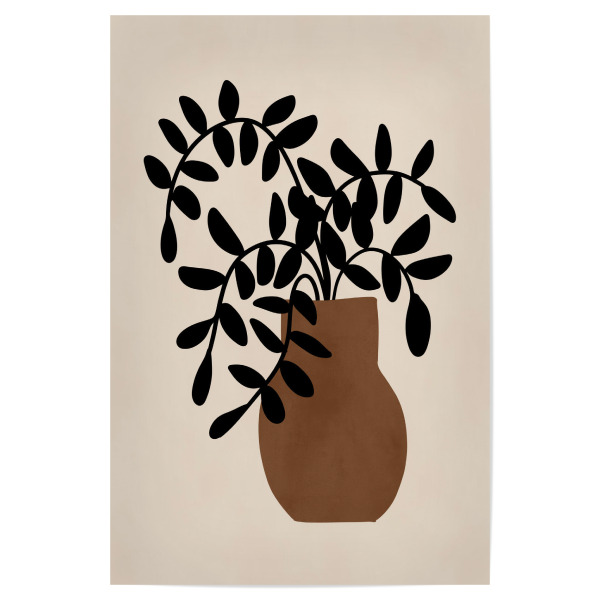 Poster 30x20 cm "BURNT ORANGE VASE" artboxONE - Floral,Abstrakt