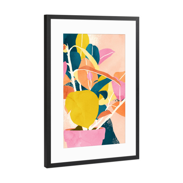 Poster mit Rahmen Schwarz (Metallic) "Nature Always Wears The Colors" artboxONE - Natur,Abstrakt