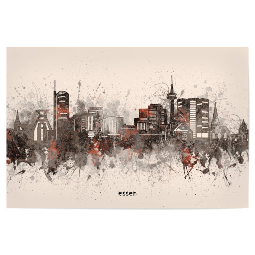 Essen skyline artistic beige