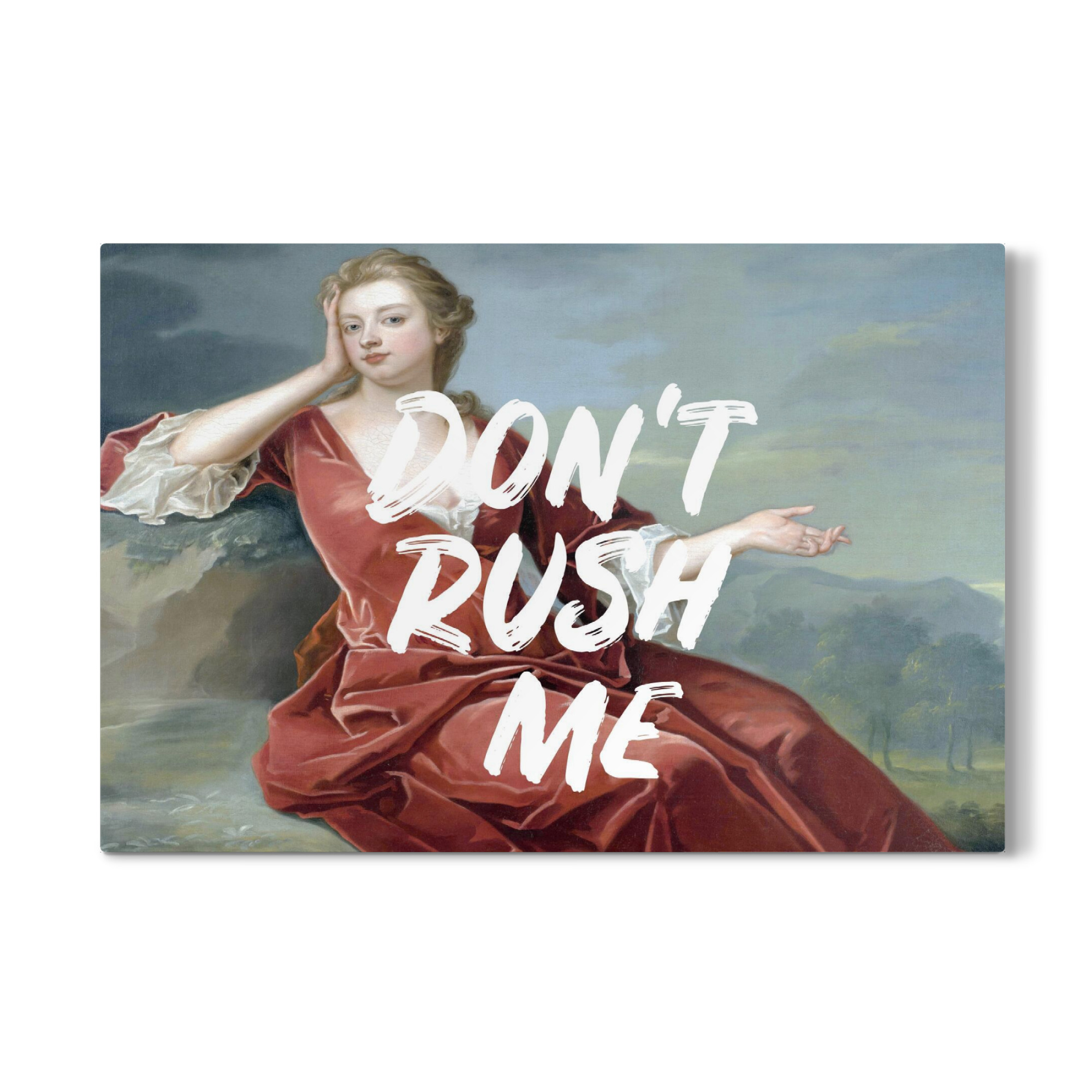 Galerie-Print "Don't Rush Me Altered Art - White" 30x20 cm artboxONE