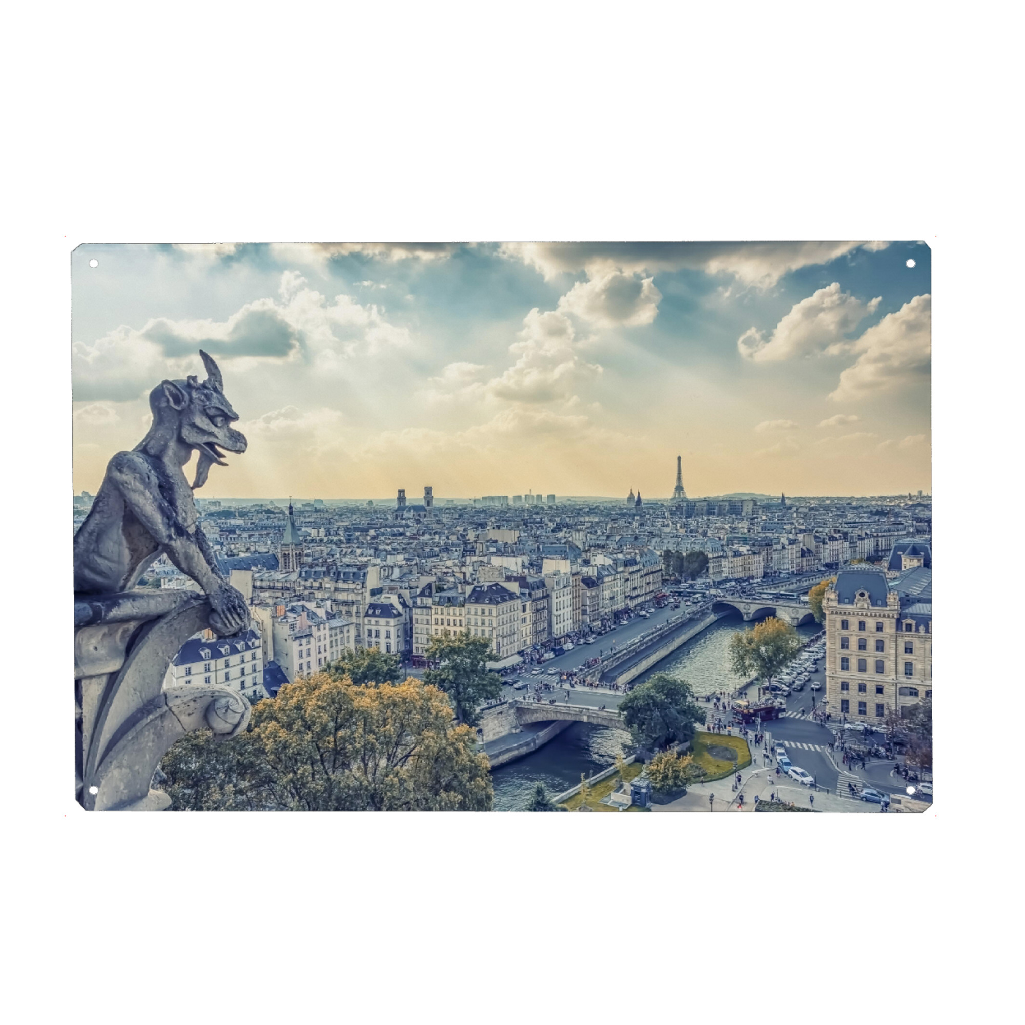 Metall Poster "Gargoyle" artboxONE - Städte,Reise,Architektur,Städte / Paris,Reise / Länder