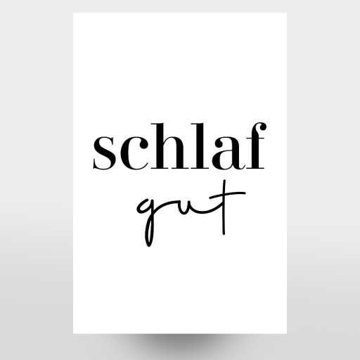 Schlaf gut Typografie