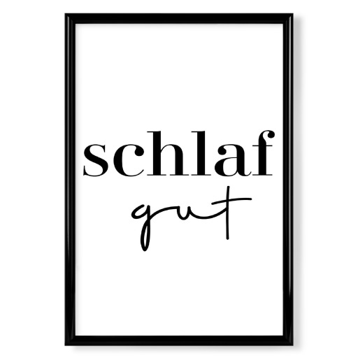 Schlaf gut Typografie