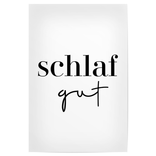 Schlaf gut Typografie