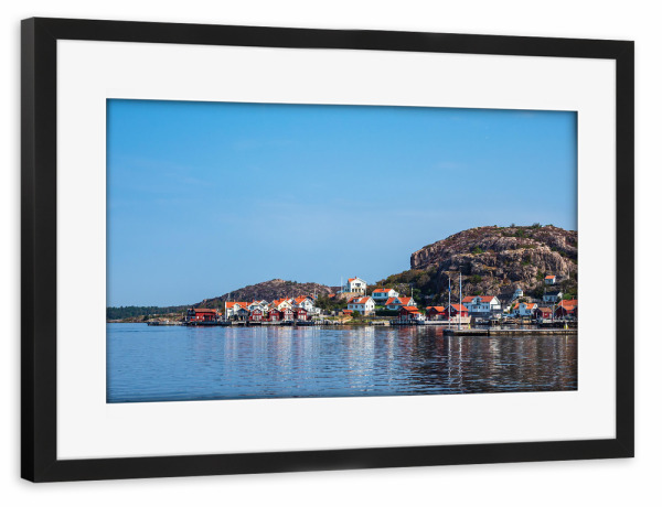 Poster mit Rahmen schwarz "Küste in Fjällbacka" artboxONE - Natur,Reise,Architektur,Reise / Strand und Meer,Reise / Länder
