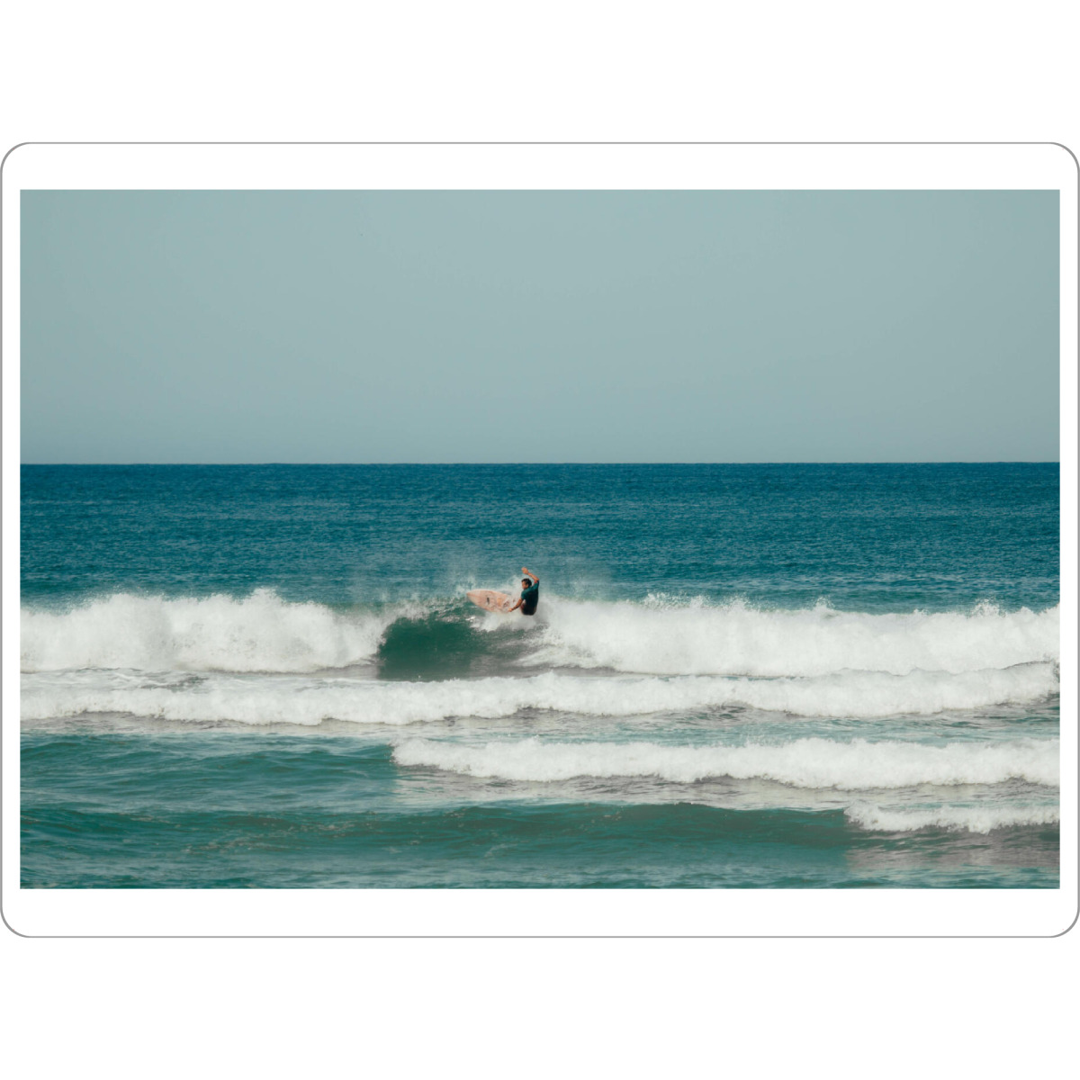 Tischset "Catch the wave" artboxONE - Natur,Reise / Strand und Meer - Surfer,Meer,Atlantik,Atlantikküste,Welle,Wasser,Urlaub,Surfbrett,Sport,Surfen