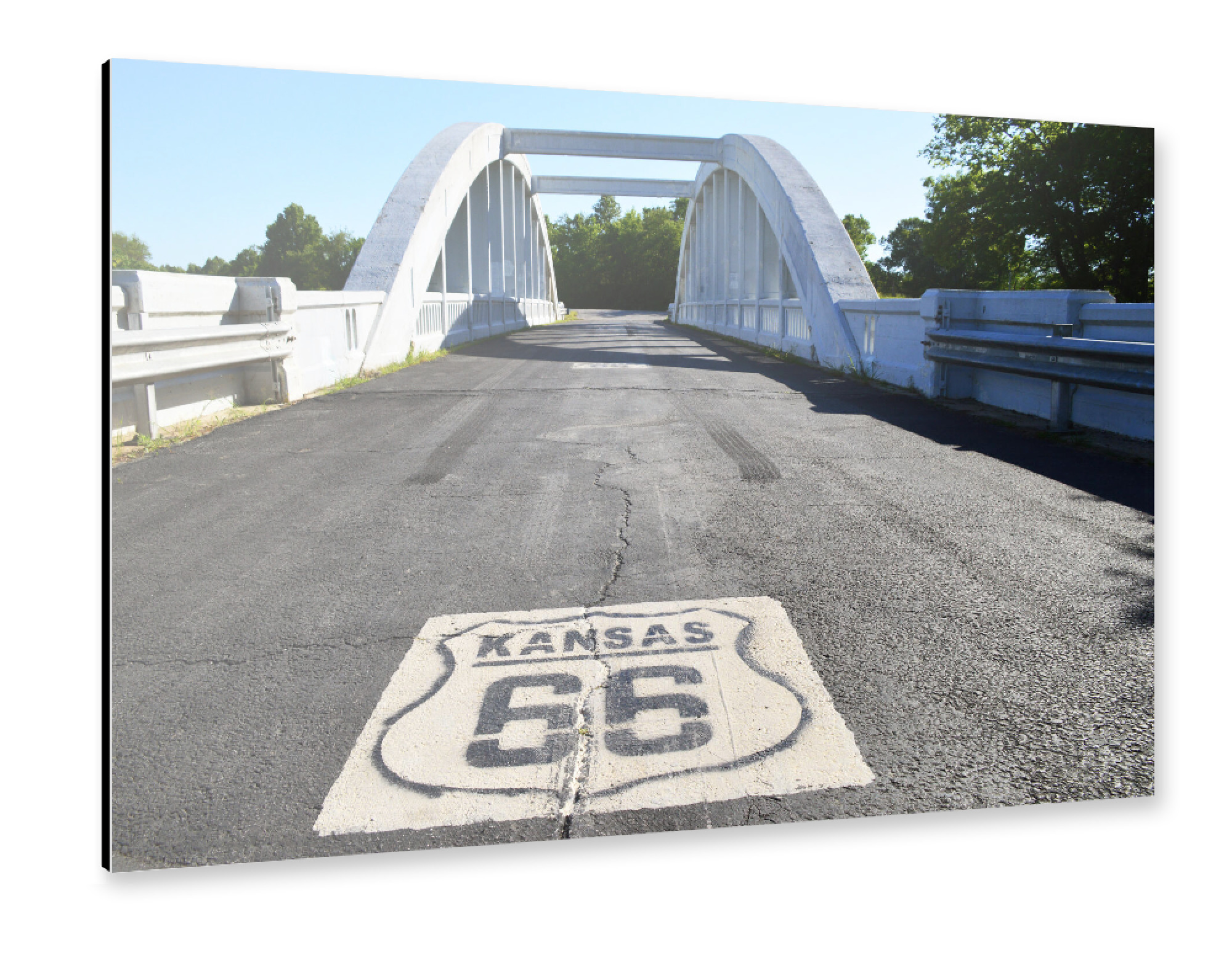Alu-Dibond "Route 66 Kansas" 30x20 cm artboxONE